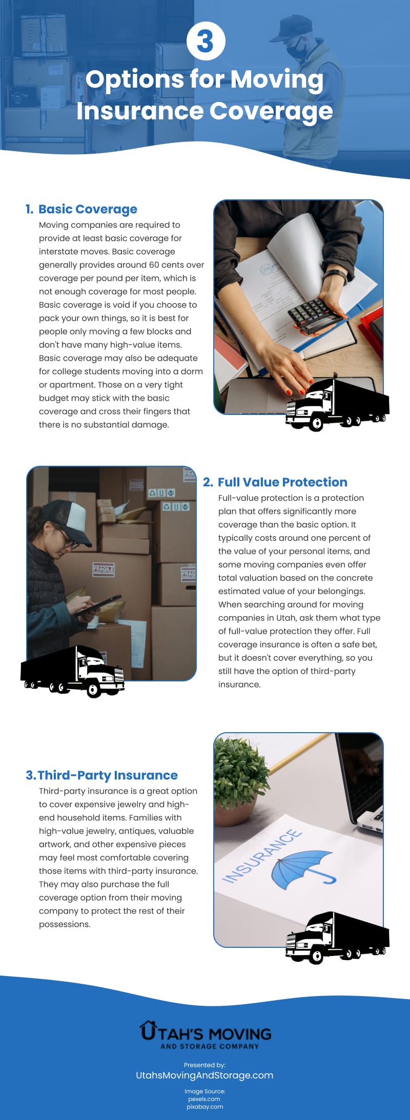 3 Options for Moving Insurance Coverage Infographic