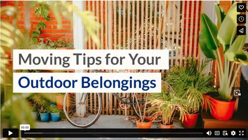 Moving Tips for Your Outdoor Belongings
