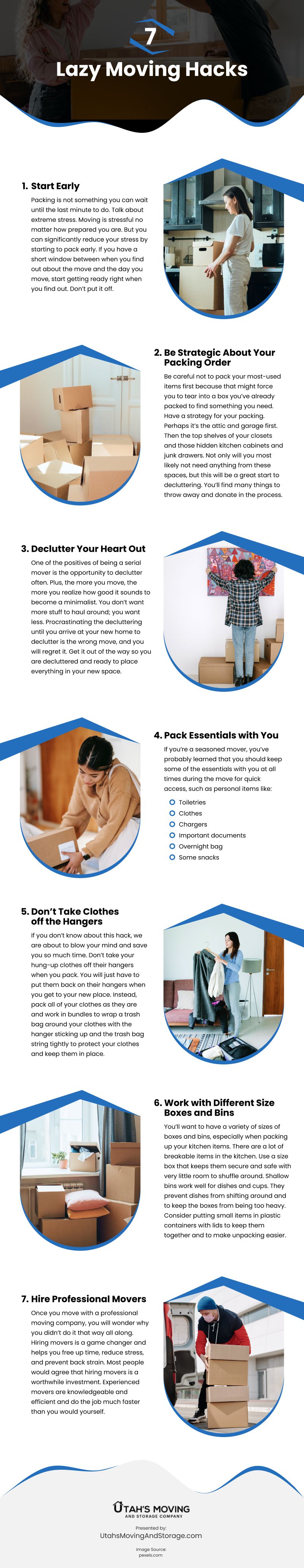 7 Lazy Moving Hacks Infographic 7 Lazy Moving Hacks Infographic